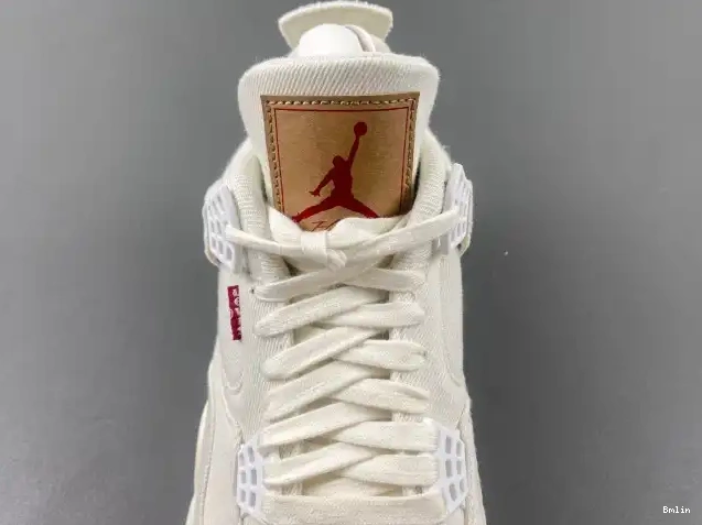 Bmlin Shoes Air Jordan 'White' 4 AO2571-100 x Levi's 0510